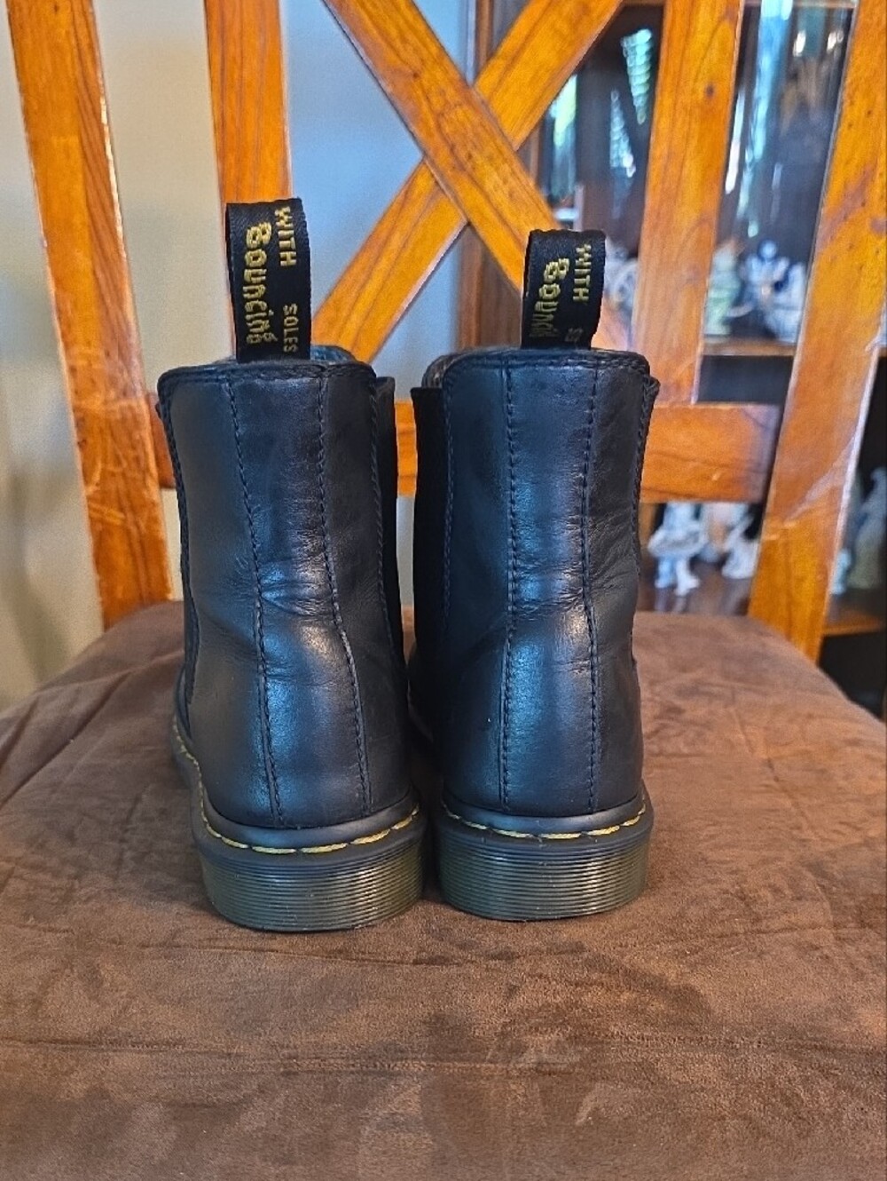 Dr. Martens 2976 Women's 8 Smooth Leather Chelsea Black Boots Docs Doc Marten - Picture 7 of 16
